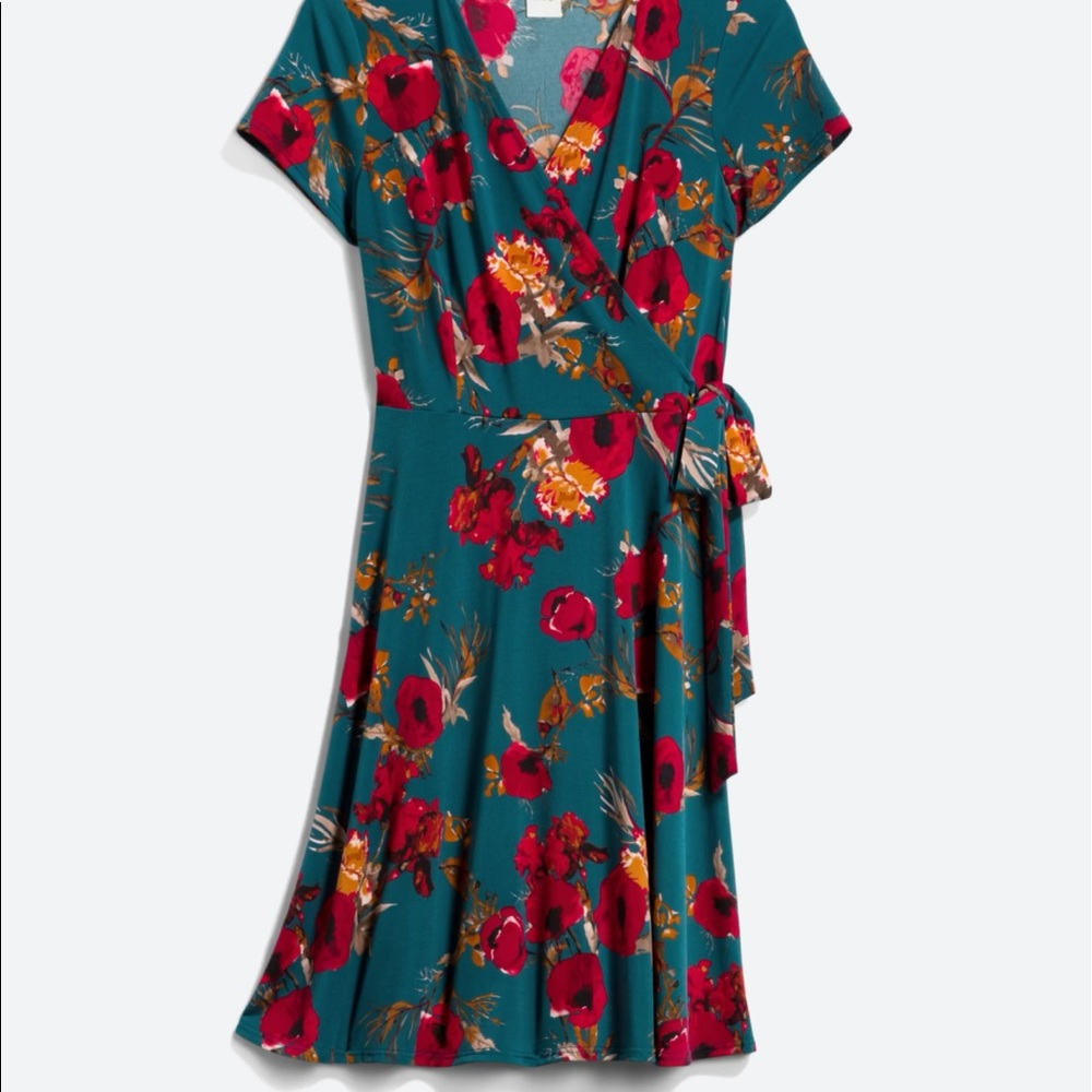 Kaileigh Arnett Faux Wrap Knit Dress